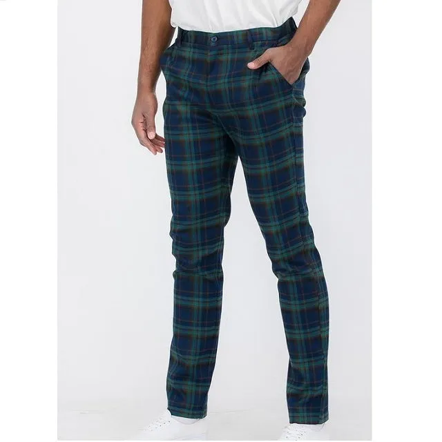 Men's Plaid Trouser Pants