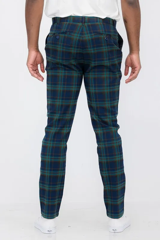 Men's Plaid Trouser Pants