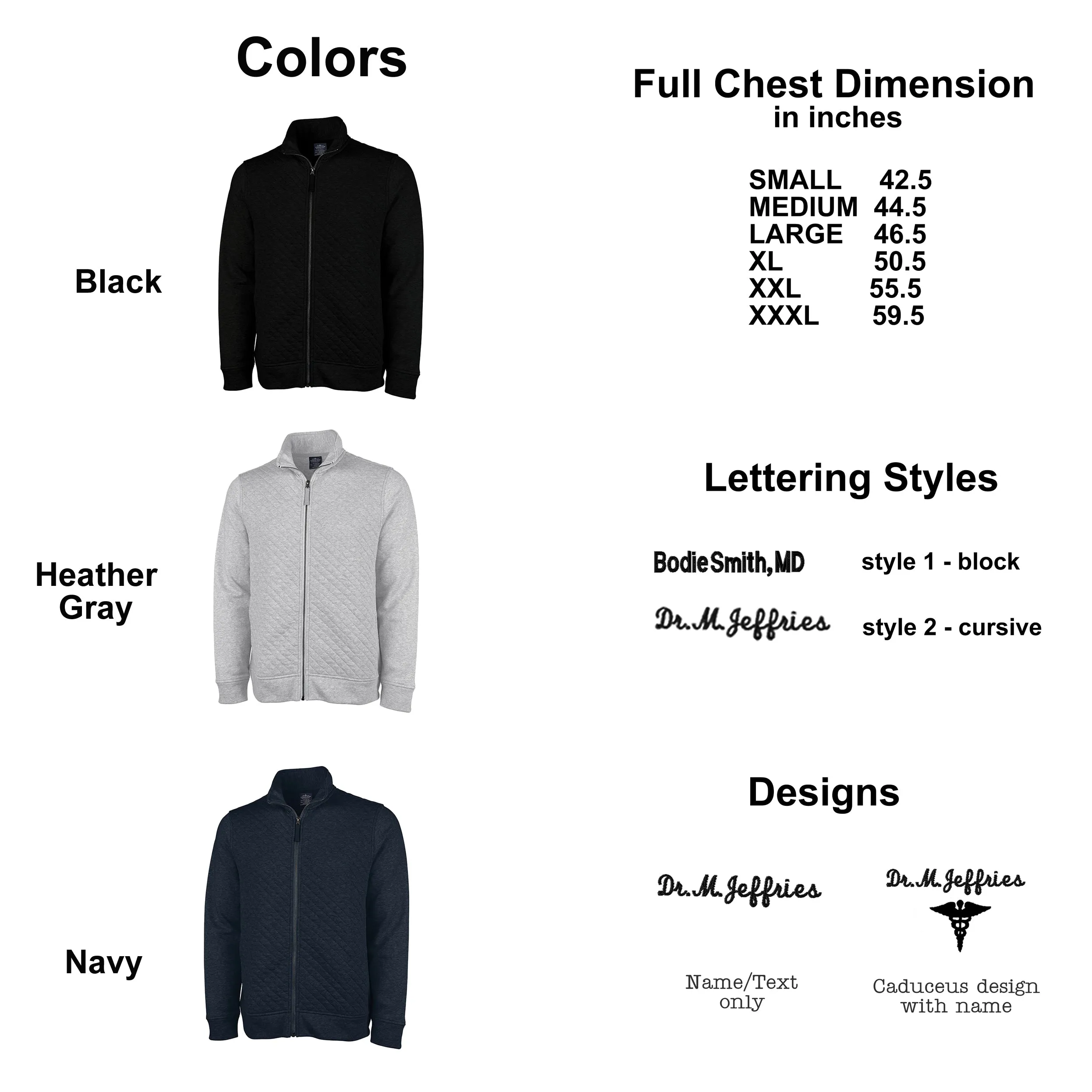 Men's Quilted Jacket Personalized