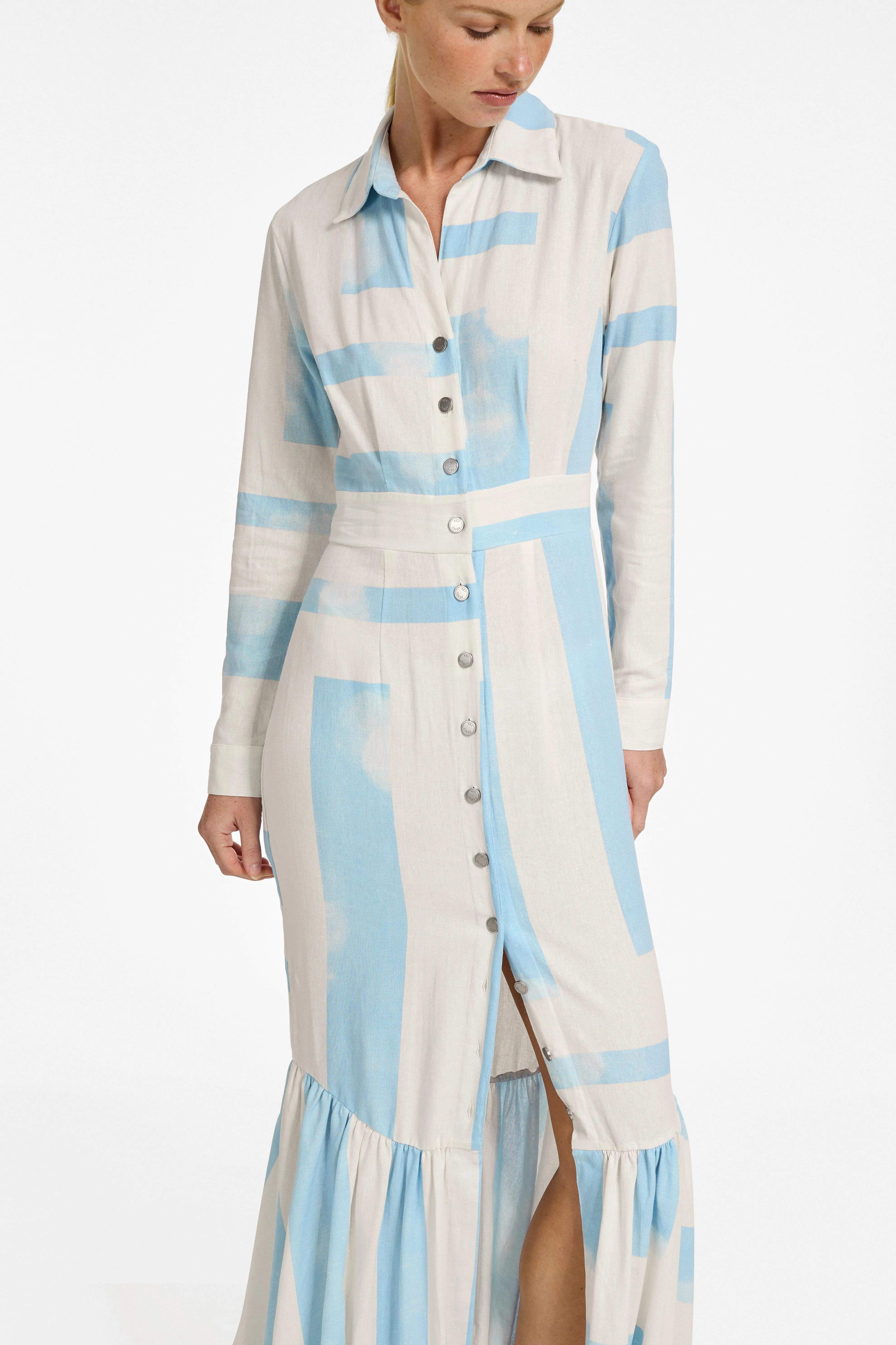 Mere Maxi Dress - Deco Print Linen