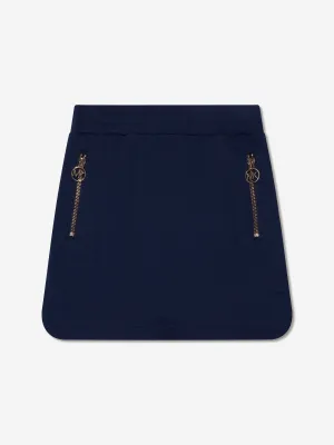 Michael Kors Girls Zip Pocket Skirt in Navy
