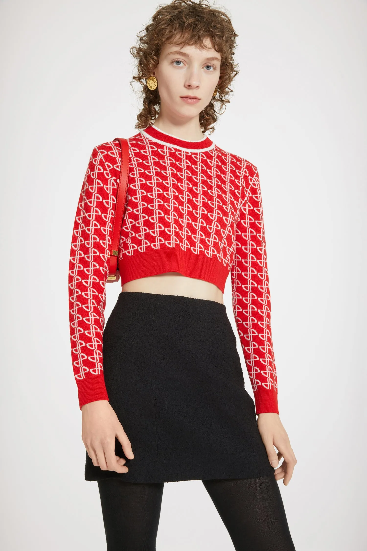 Mini skirt in stretch tweed
