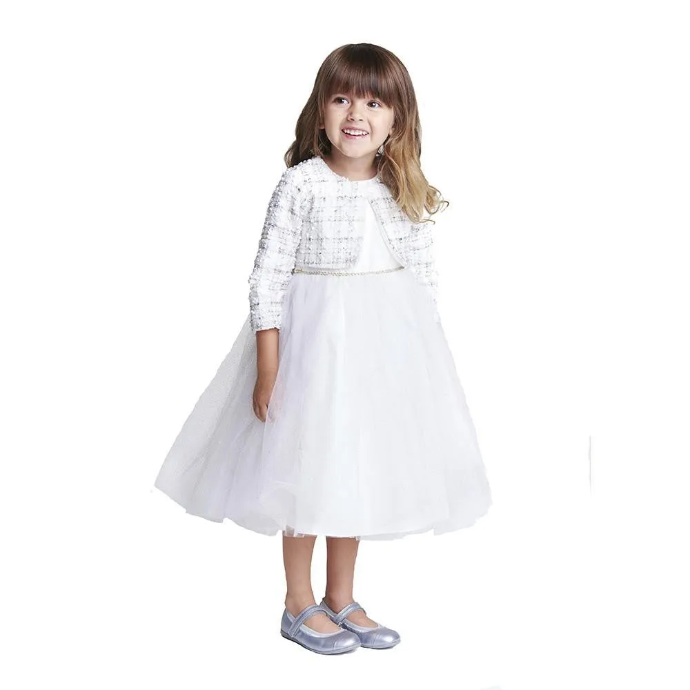 Misty White Boucle Jacket Dress