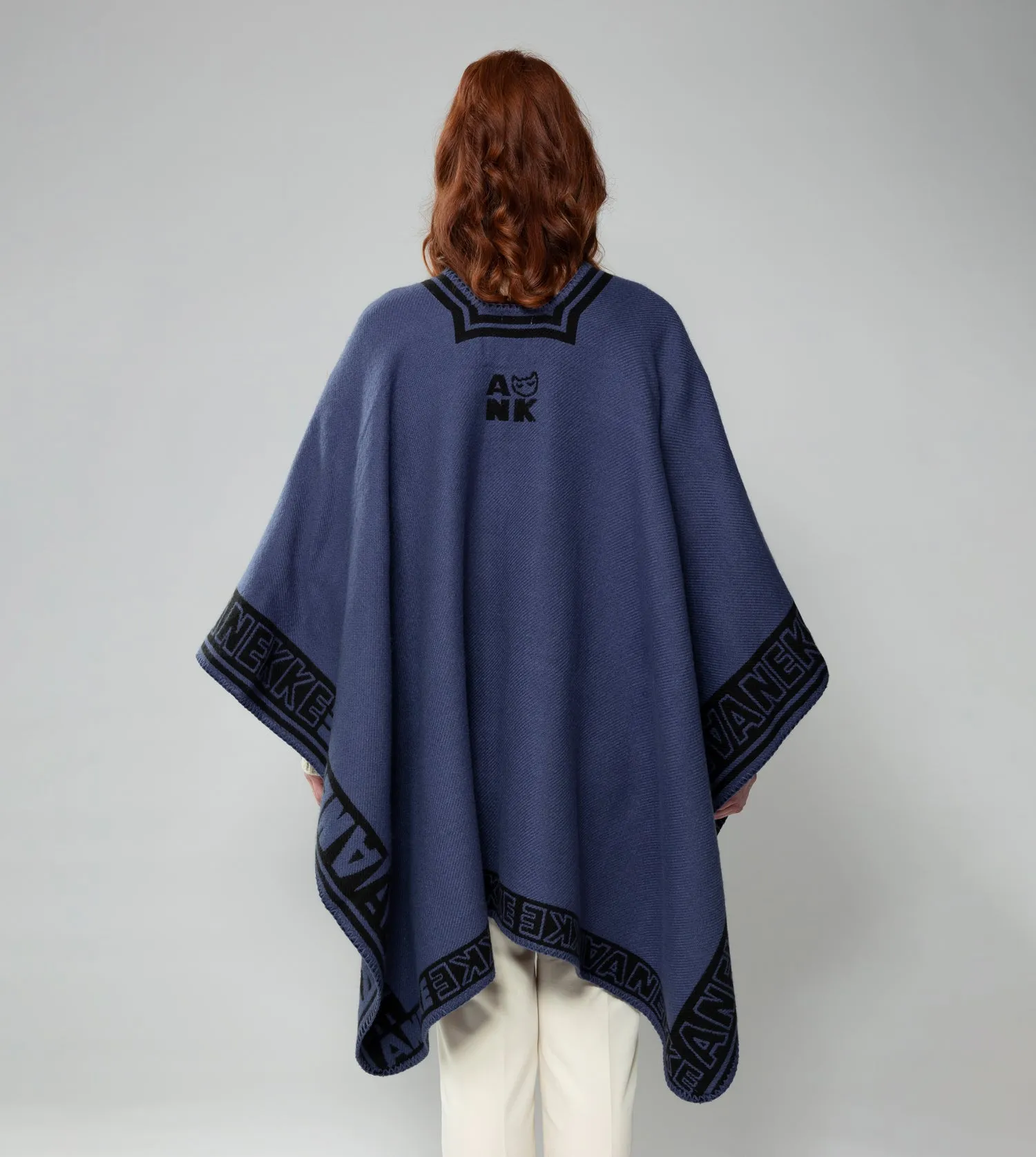 Navy Blue Shodō Poncho