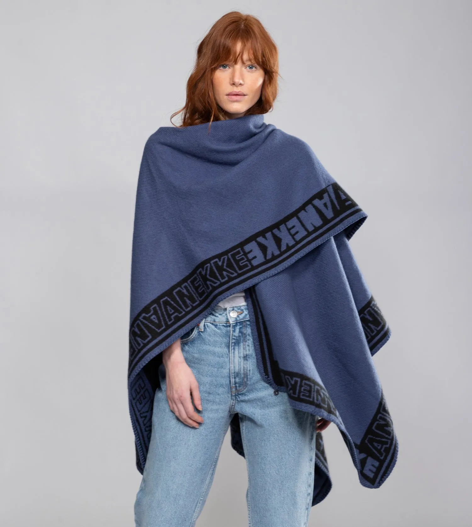 Navy Blue Shodō Poncho