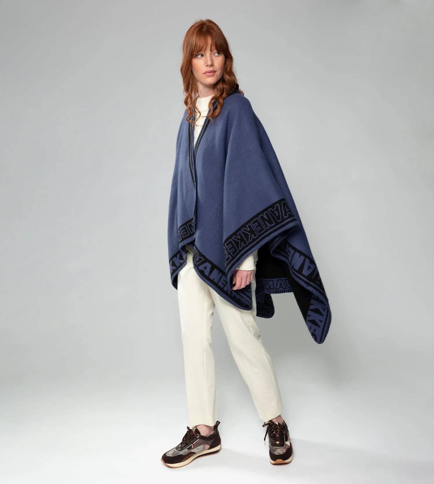 Navy Blue Shodō Poncho