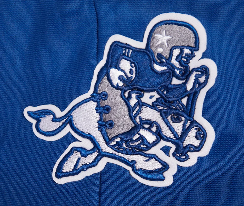 NFL DALLAS COWBOYS RETRO CLASSIC WOMEN'S CROPPED PO HOODIE (DODGER BLUE)