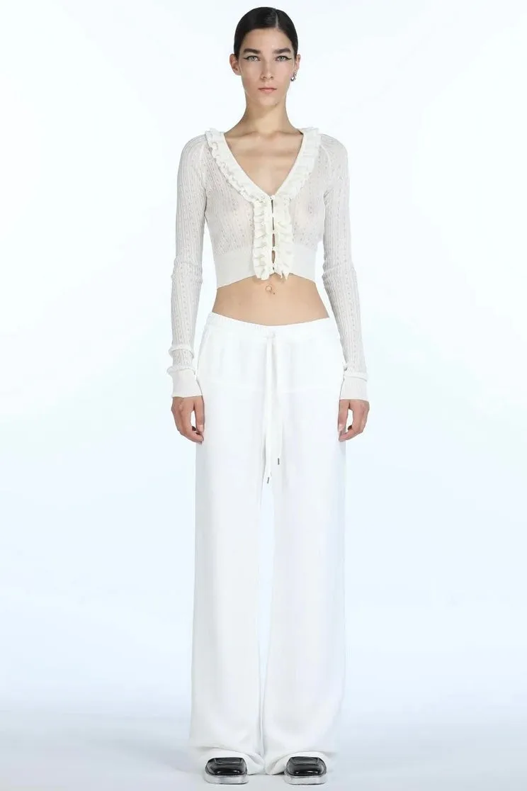 No. 21 - Wide Leg Trouser: White