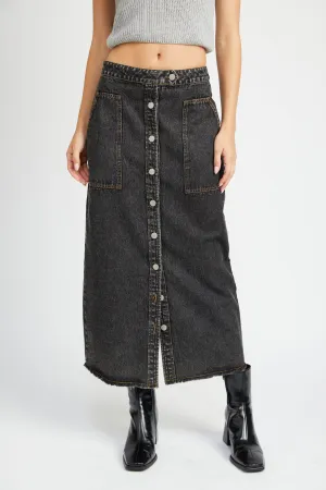 Nova Denim Maxi Skirt