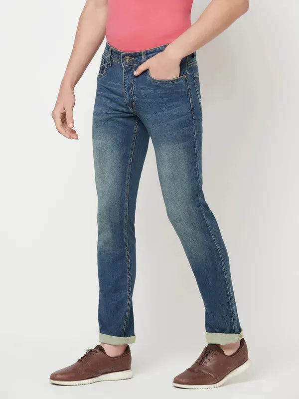Octave Men Blue Light Fade Stretchable Cotton Jeans