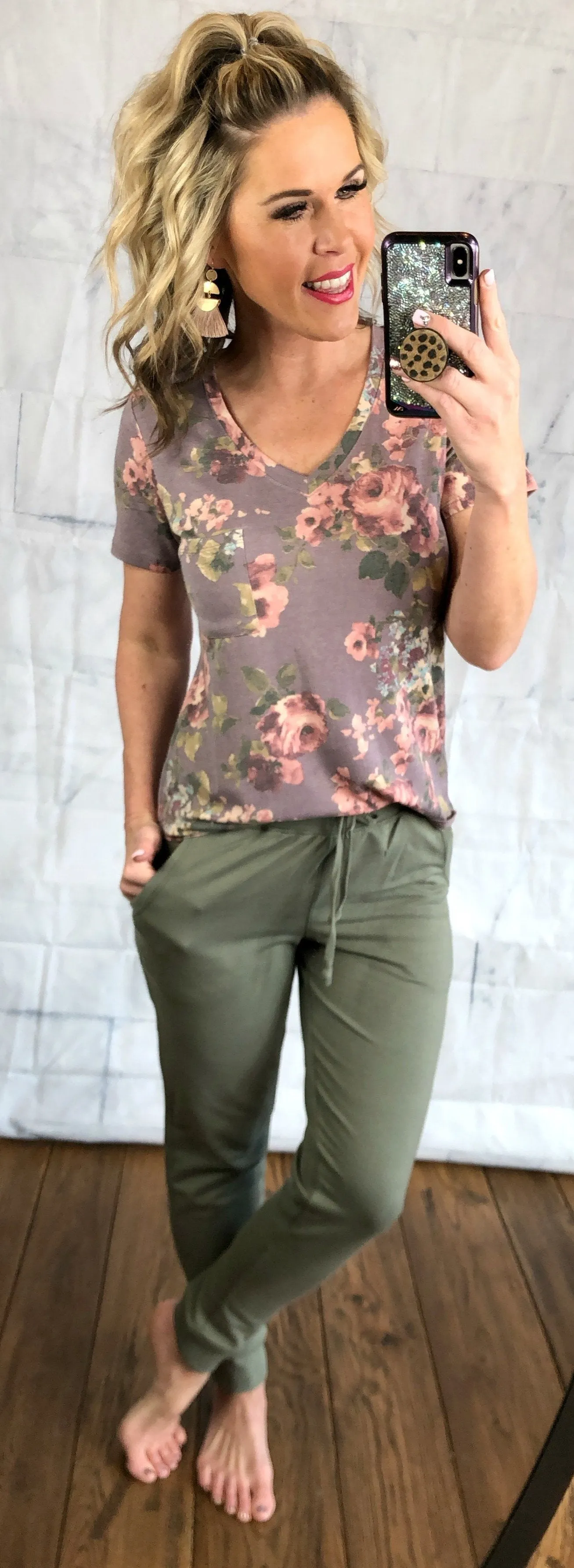 Olive Pocket Joggers