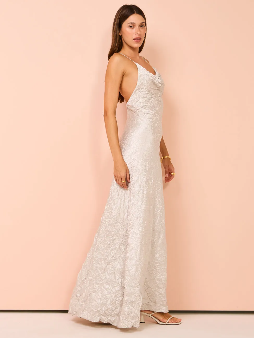 One Fell Swoop Siren Maxi in Silver Varakh