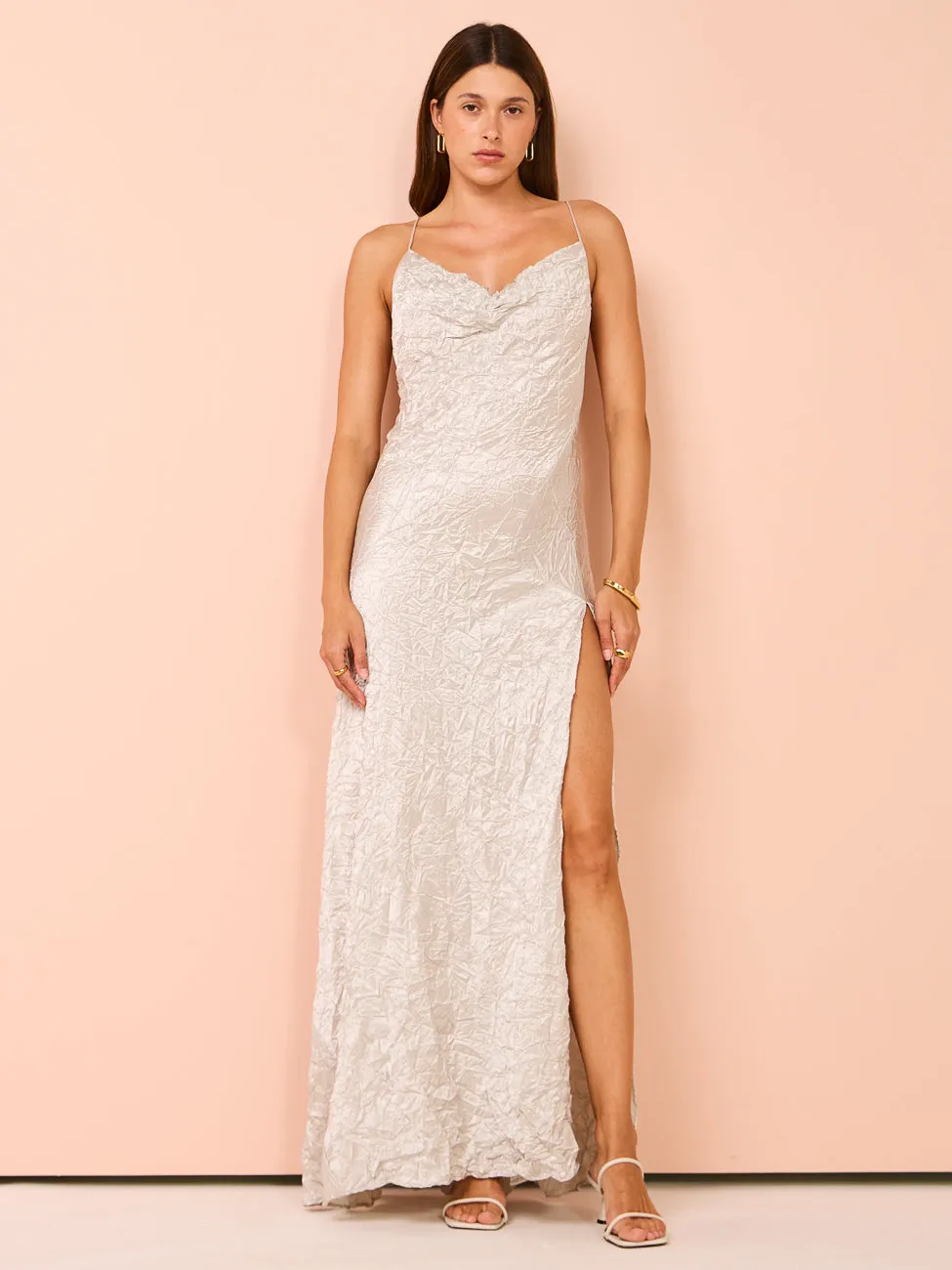 One Fell Swoop Siren Maxi in Silver Varakh
