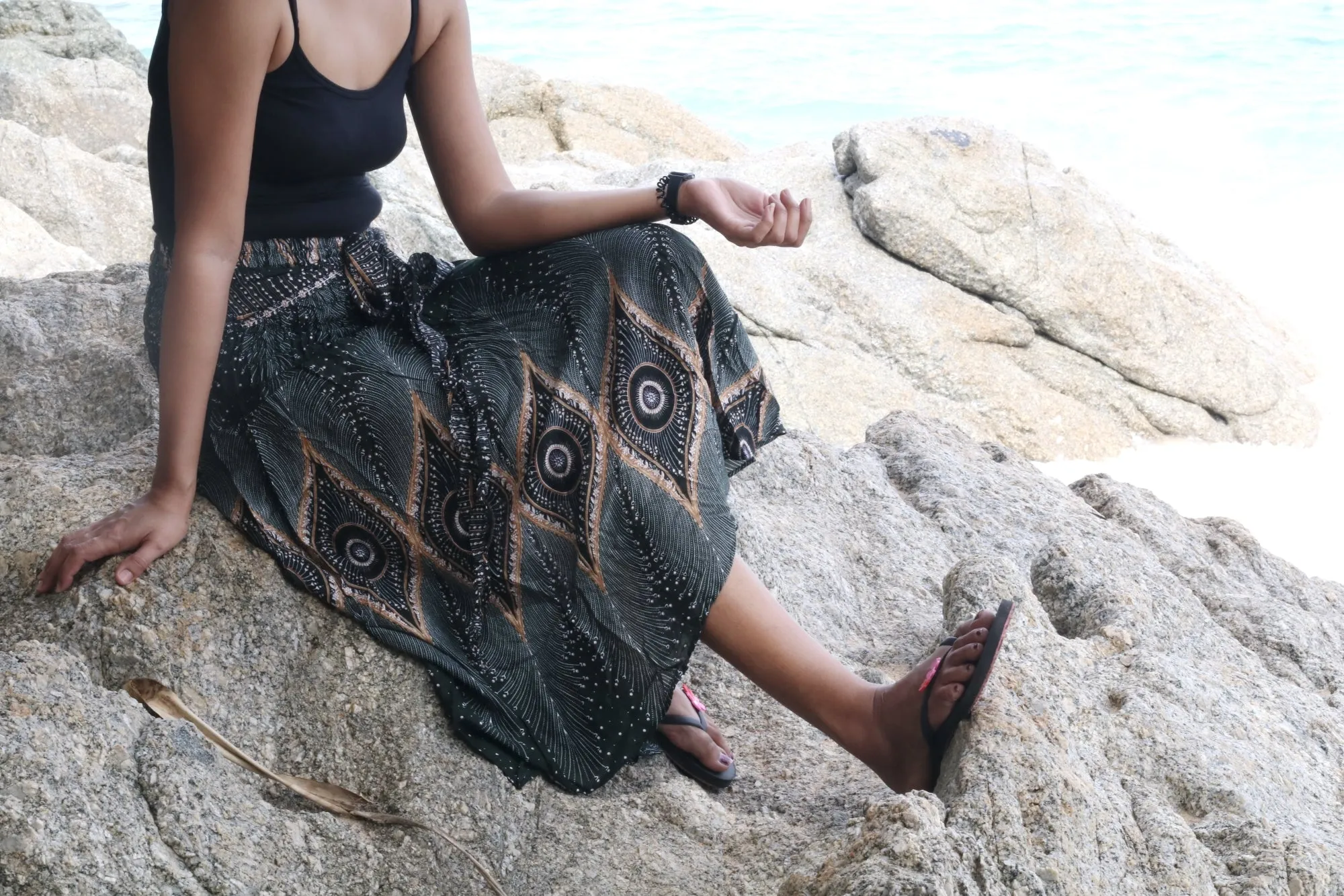 Peacock Maxi Skirts Women Boho Dress Hippie Wrap Long Skirt SKY04
