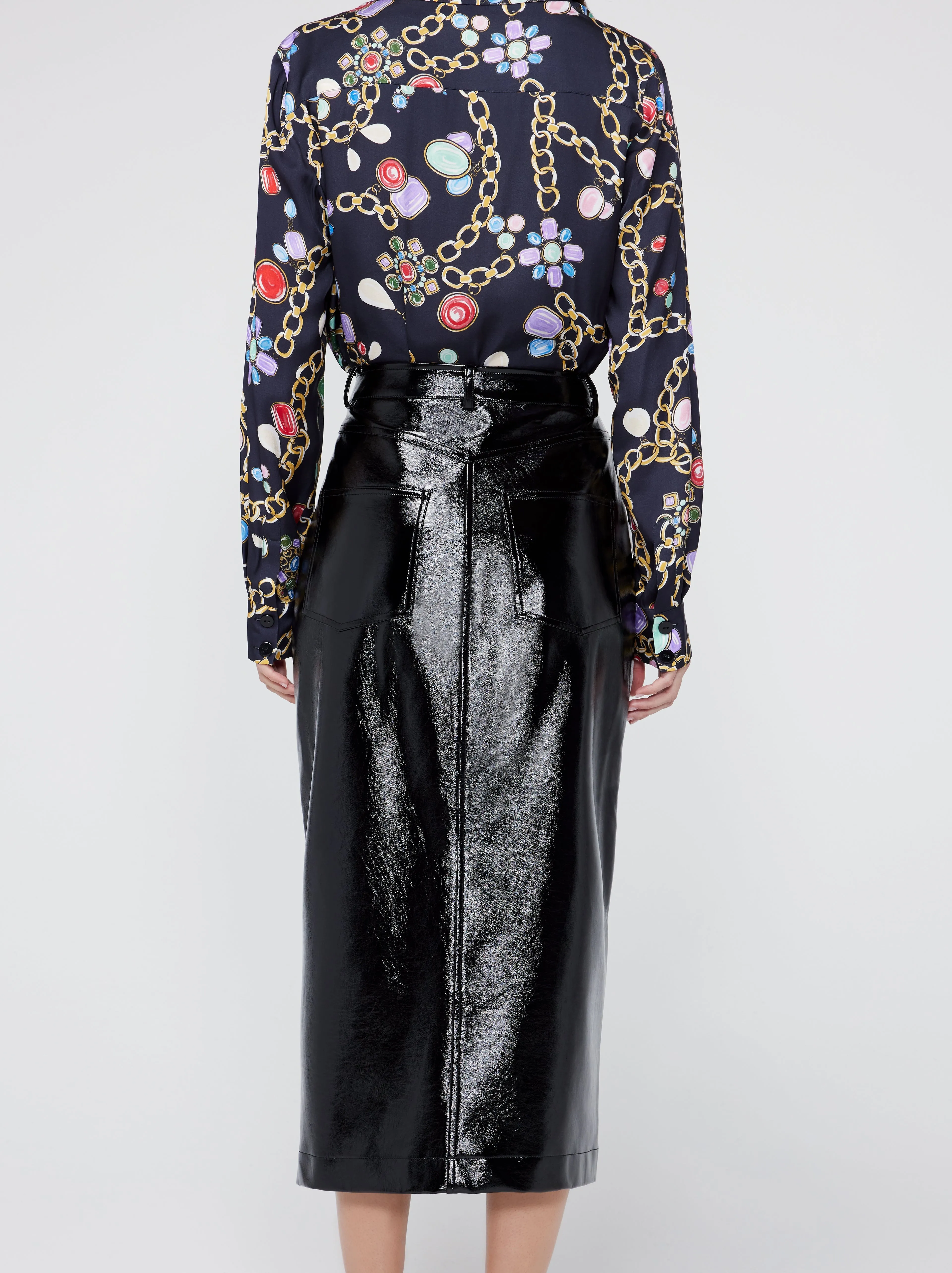 Penny Black Vinyl Skirt