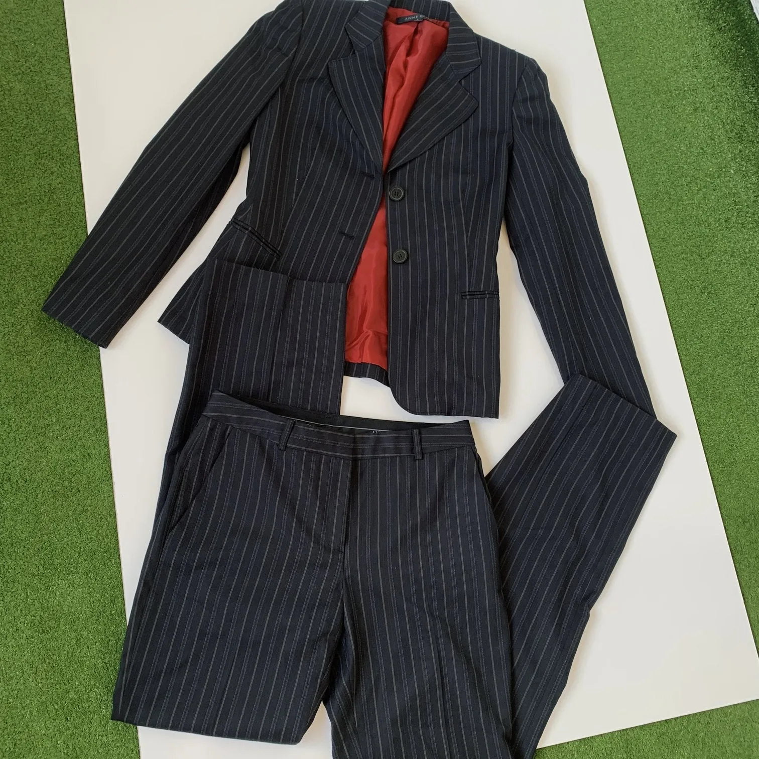 Pinstriped Pantsuit