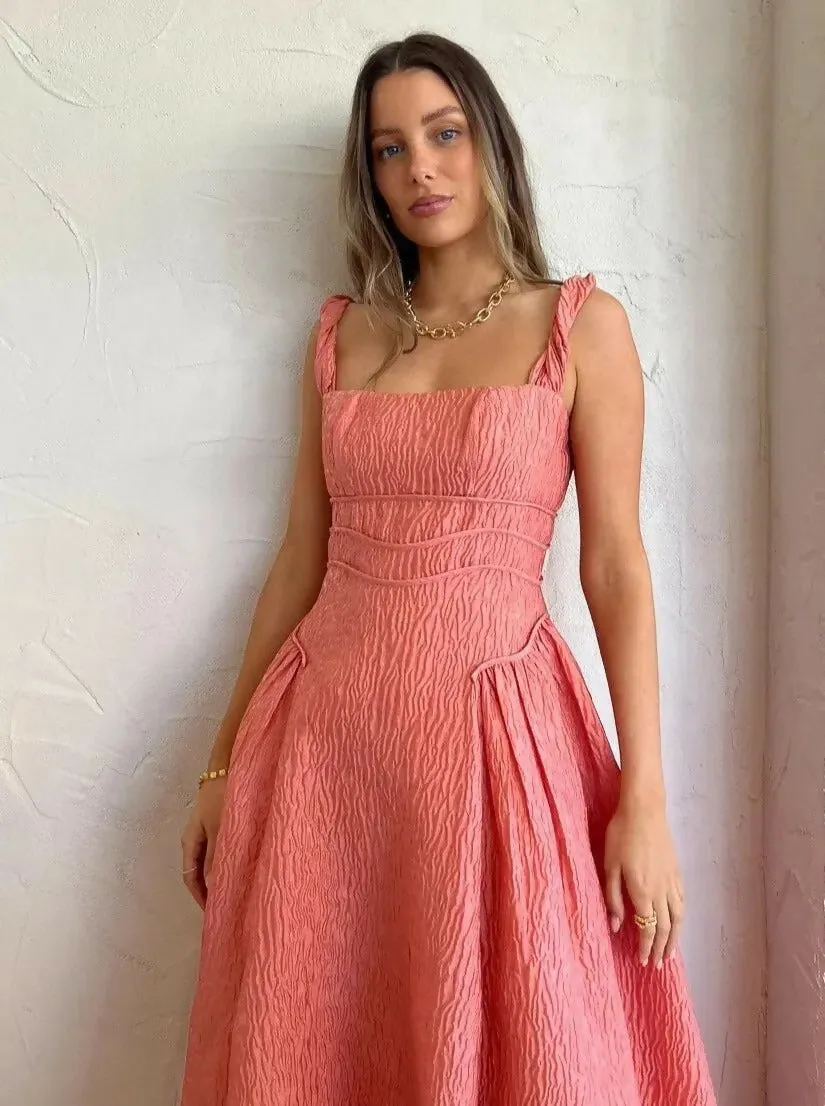 Rachel Gilbert Sophy Strap Dress In Pink Size 6