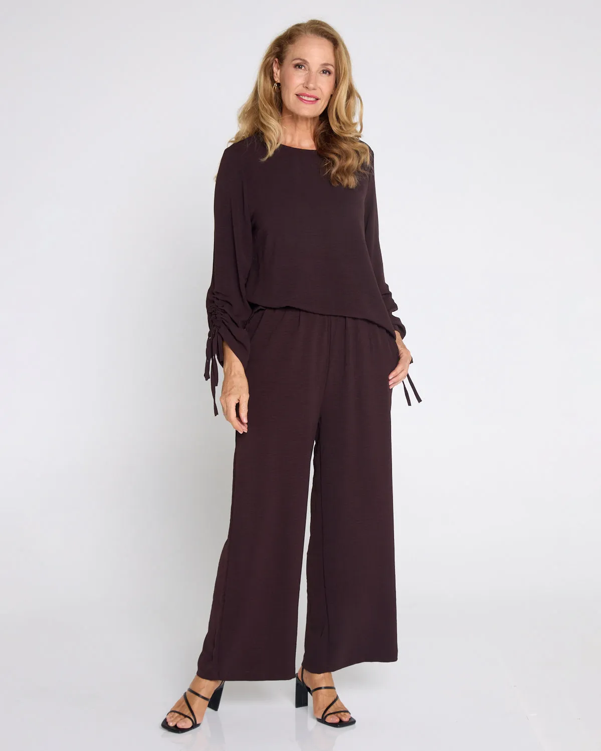 Raelynn Top & Pants Set - Brown