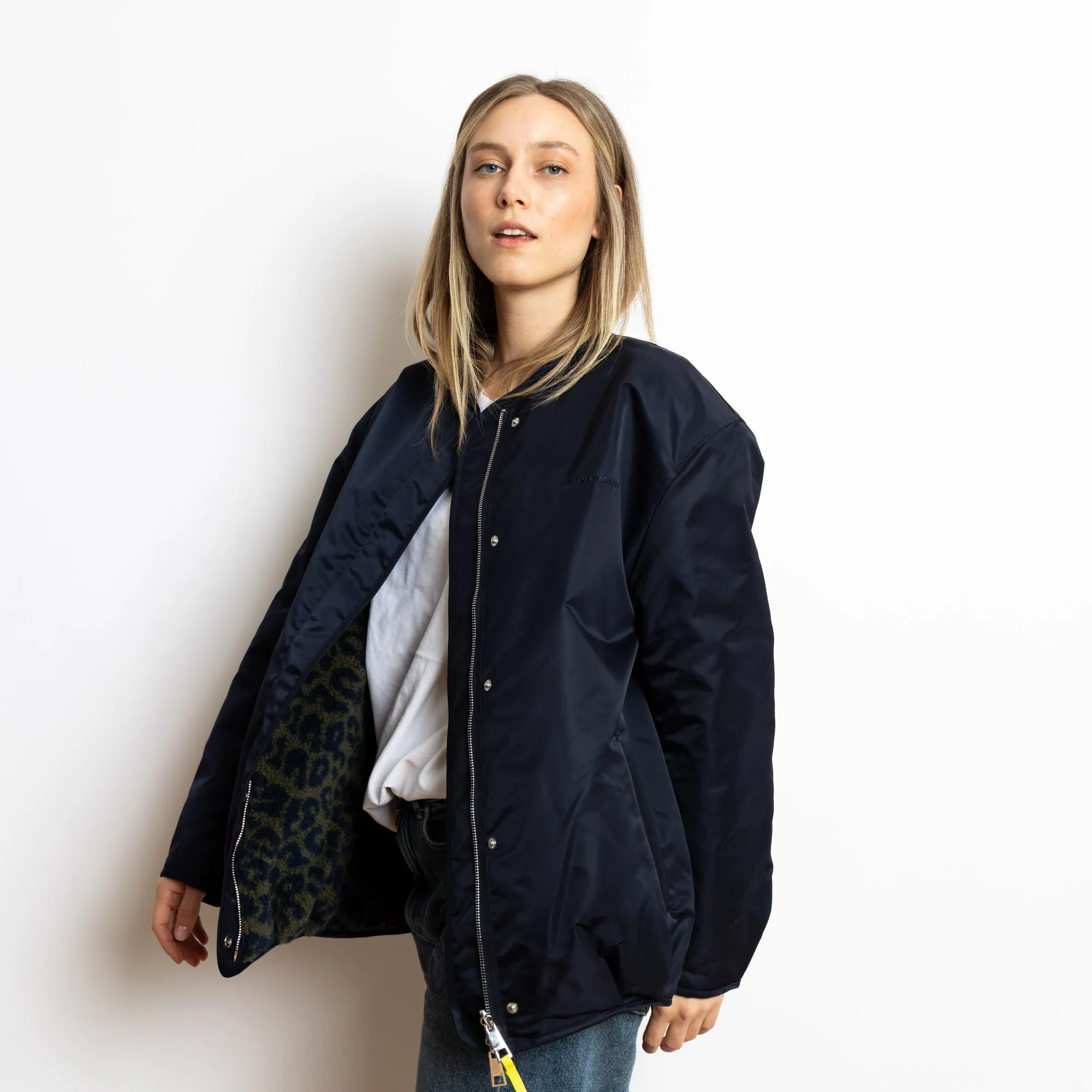 Reversible Bomber Jacket - navy/leo navy-olive