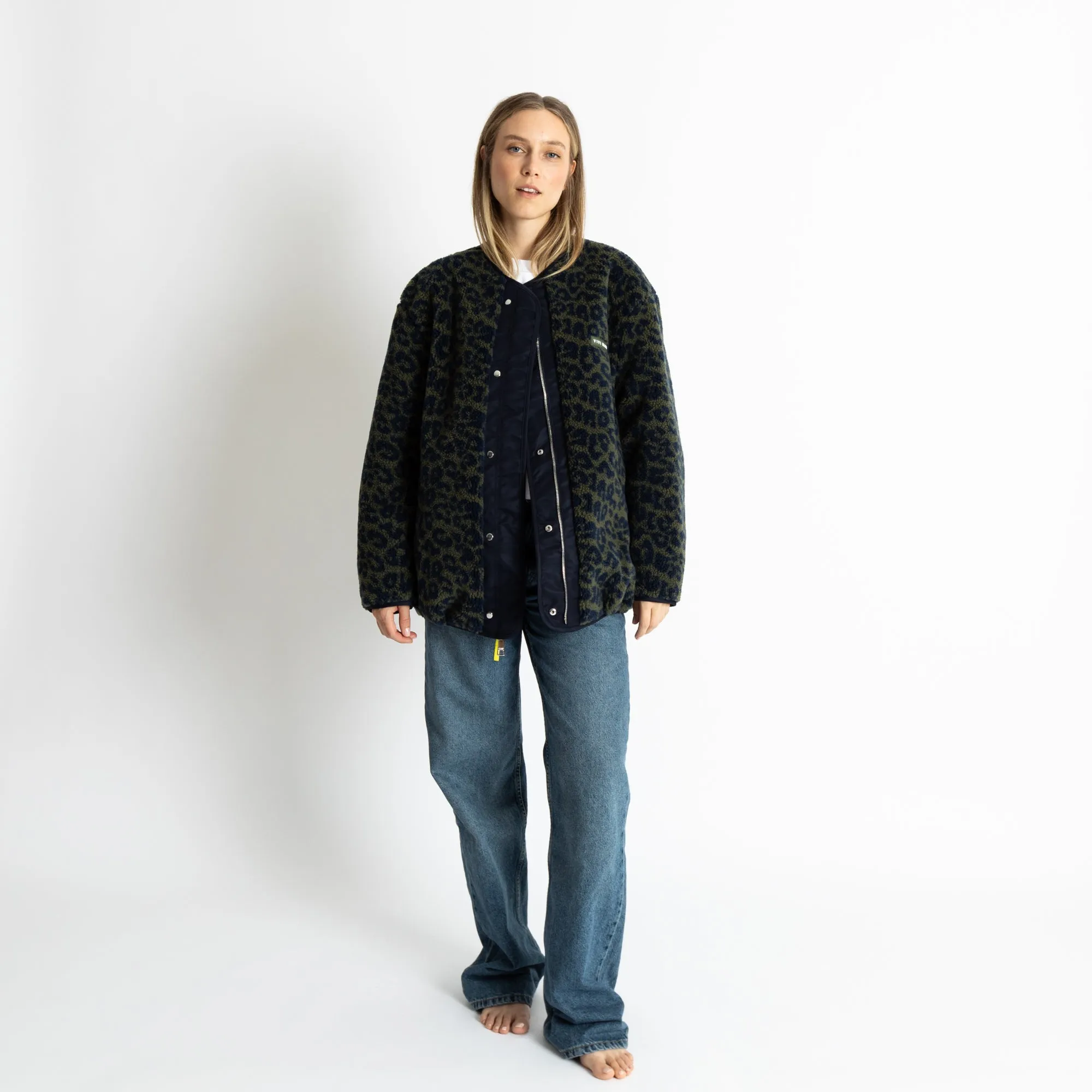 Reversible Bomber Jacket - navy/leo navy-olive