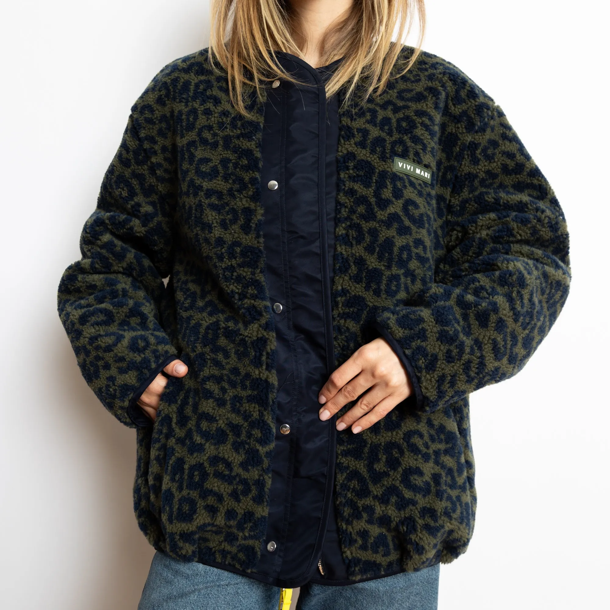 Reversible Bomber Jacket - navy/leo navy-olive