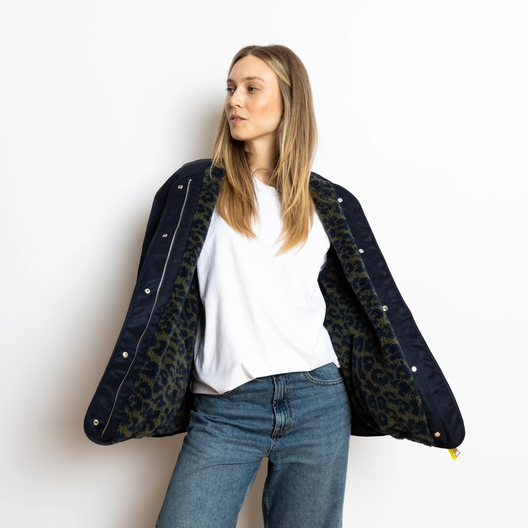 Reversible Bomber Jacket - navy/leo navy-olive