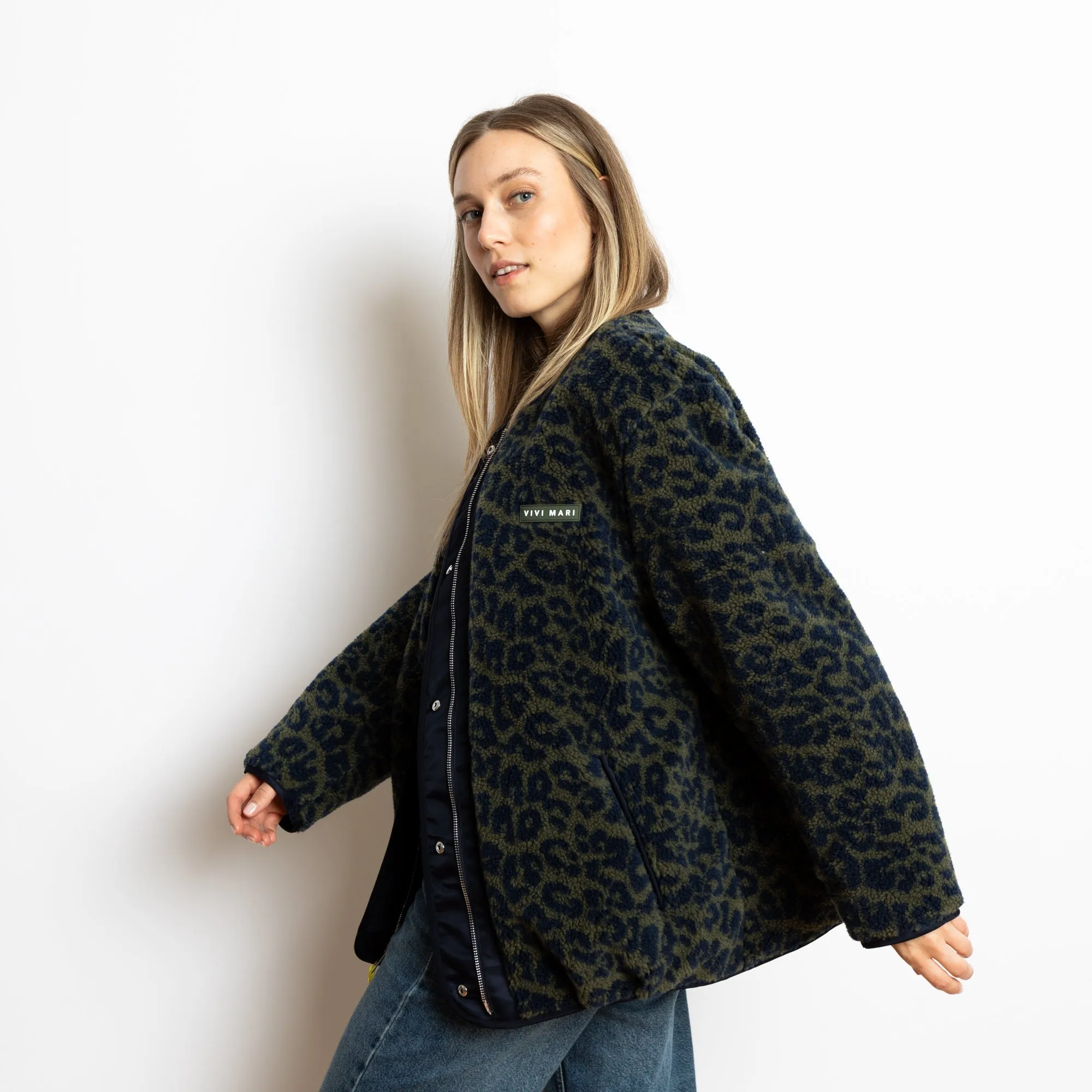 Reversible Bomber Jacket - navy/leo navy-olive