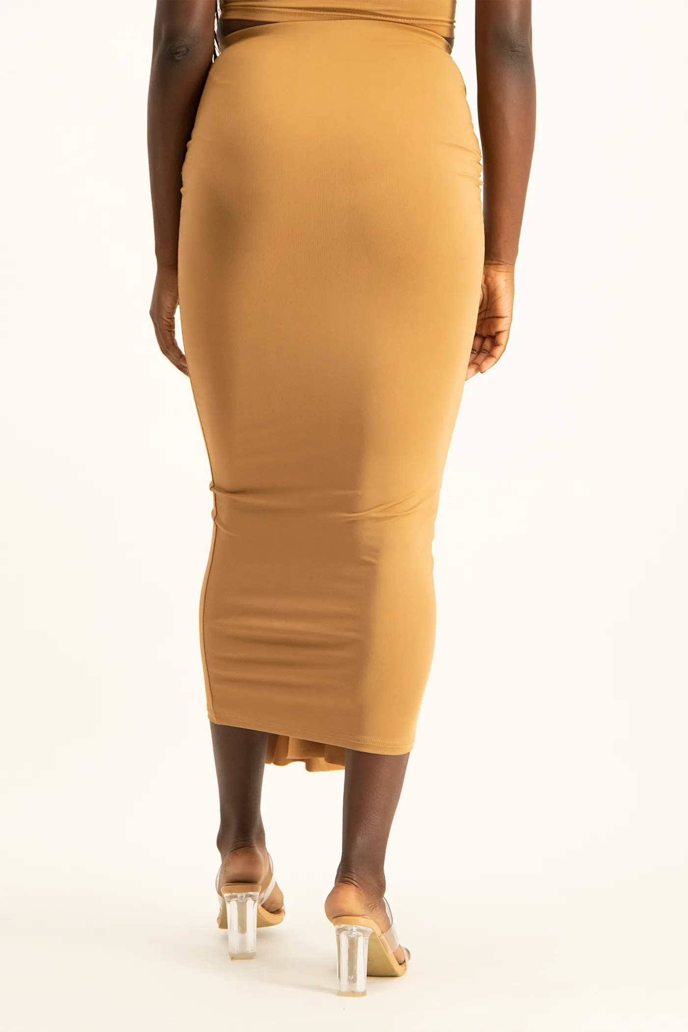 Savannah Wrap Tie Detail Skirt - Toasted Coconut