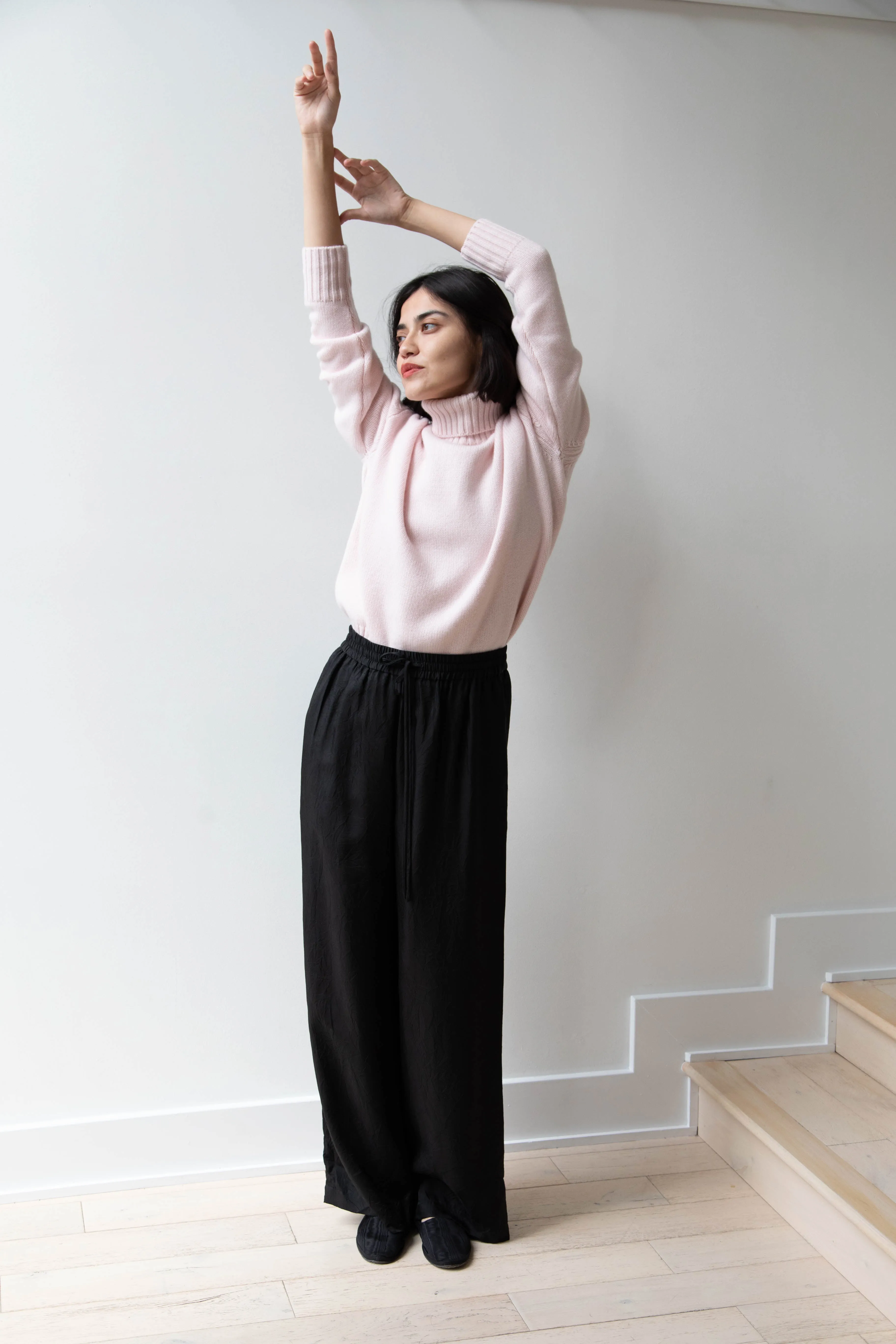 Sayaka Davis | Pull On Pants in Black Cupro