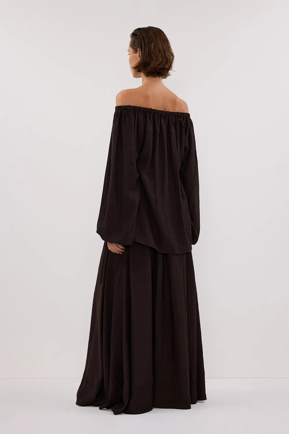 SHANIYA BITTER CHOC BOHO SKIRT