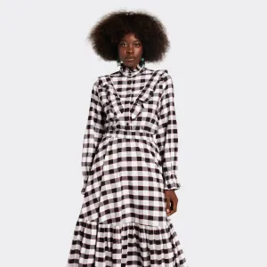 Shirt with Rouches Maasai Black & White