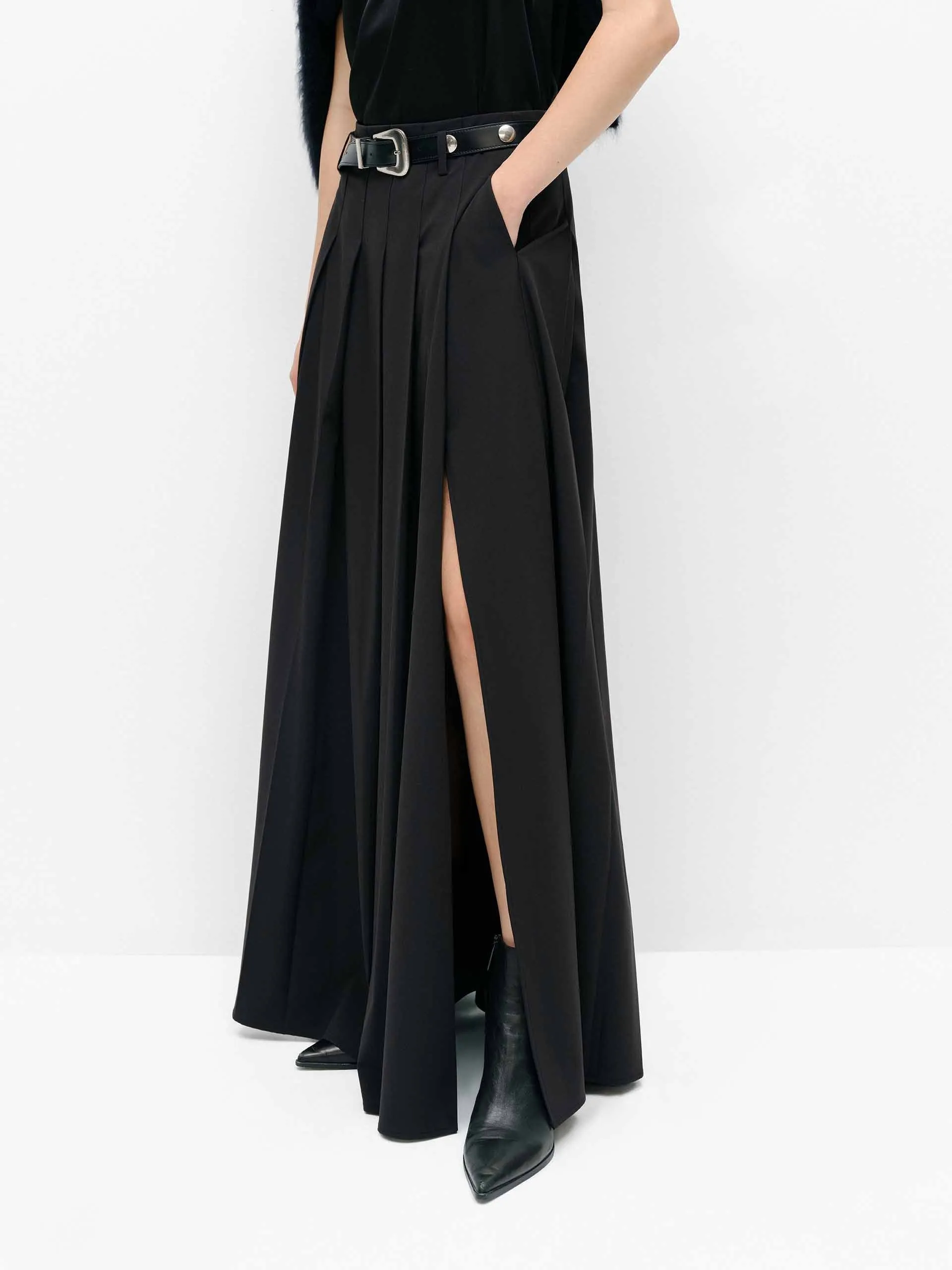 Side Slit Maxi Skirt
