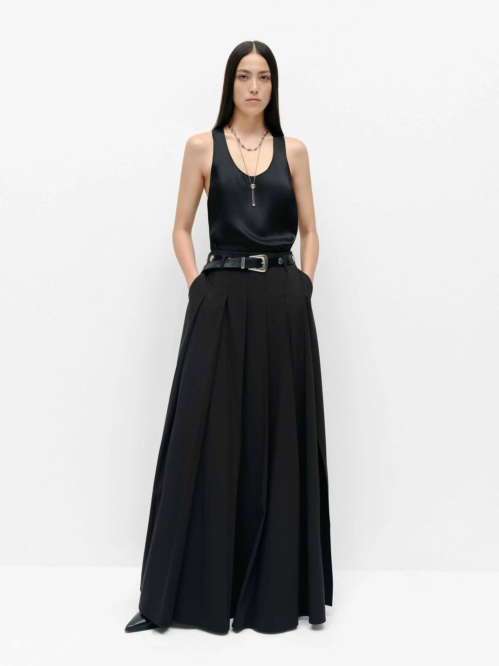 Side Slit Maxi Skirt