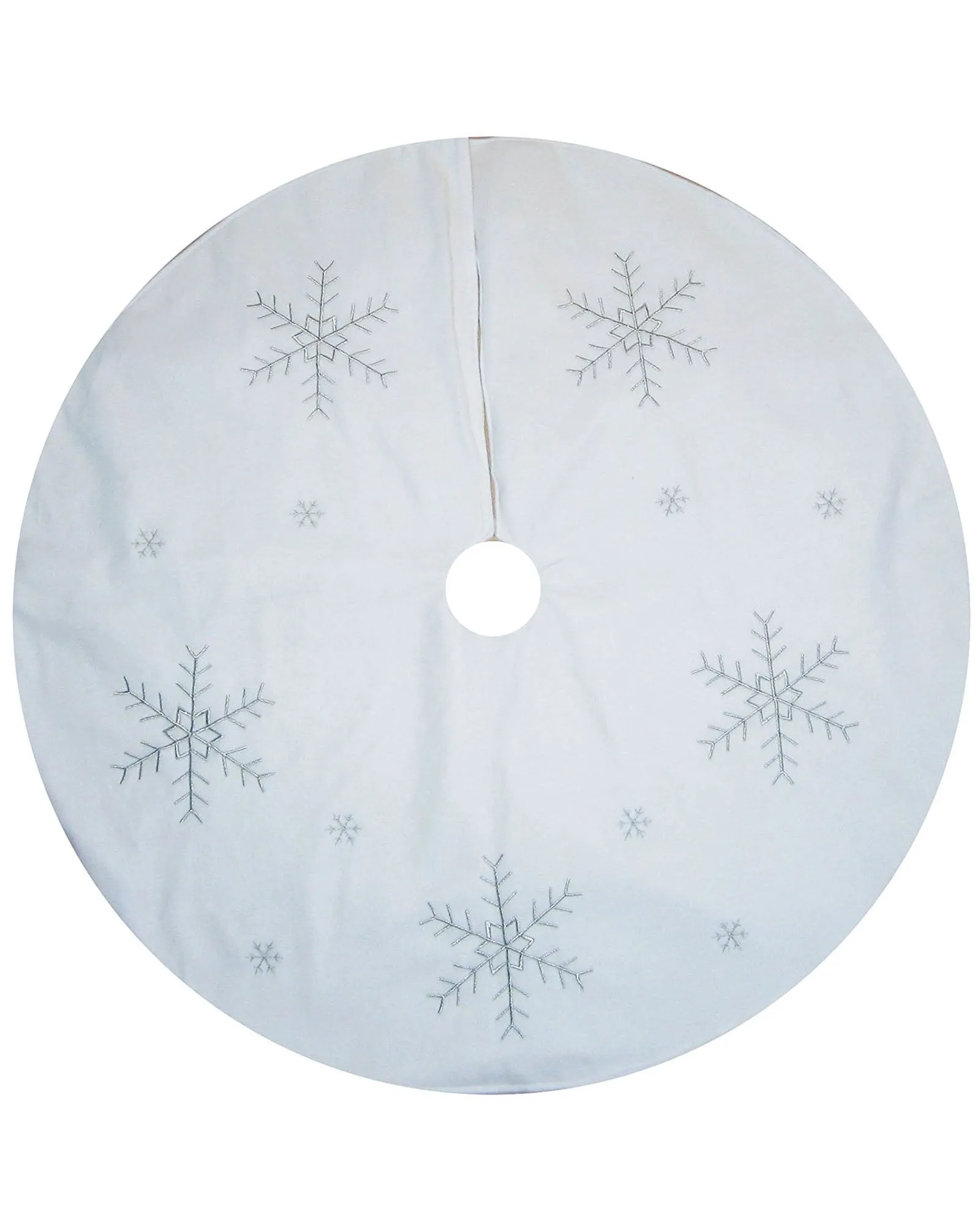 Snowflake Christmas Tree Skirt, 122 cm