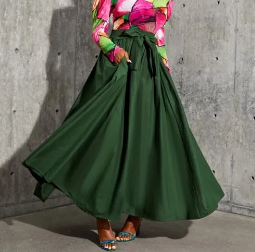 Solid Maxi Skirt