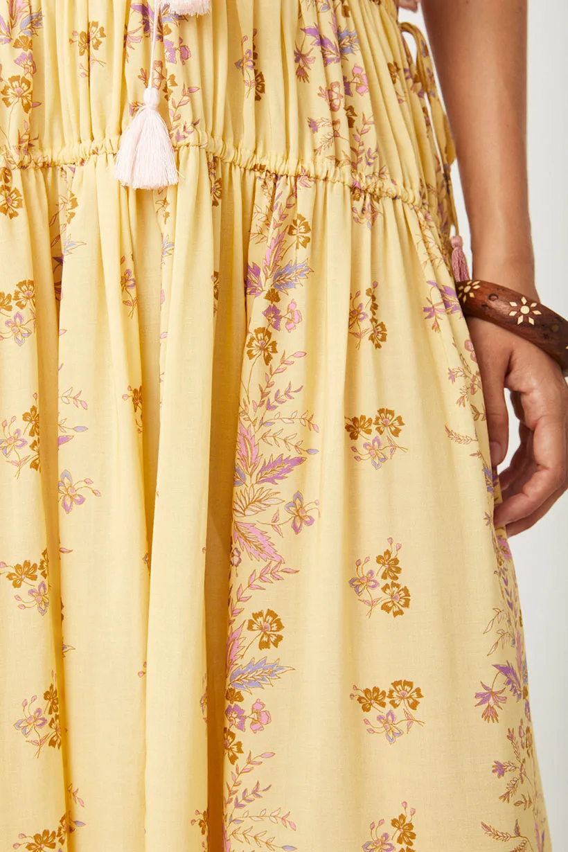 Spell Rebel Spirit Tassel Maxi Skirt - Daffodil