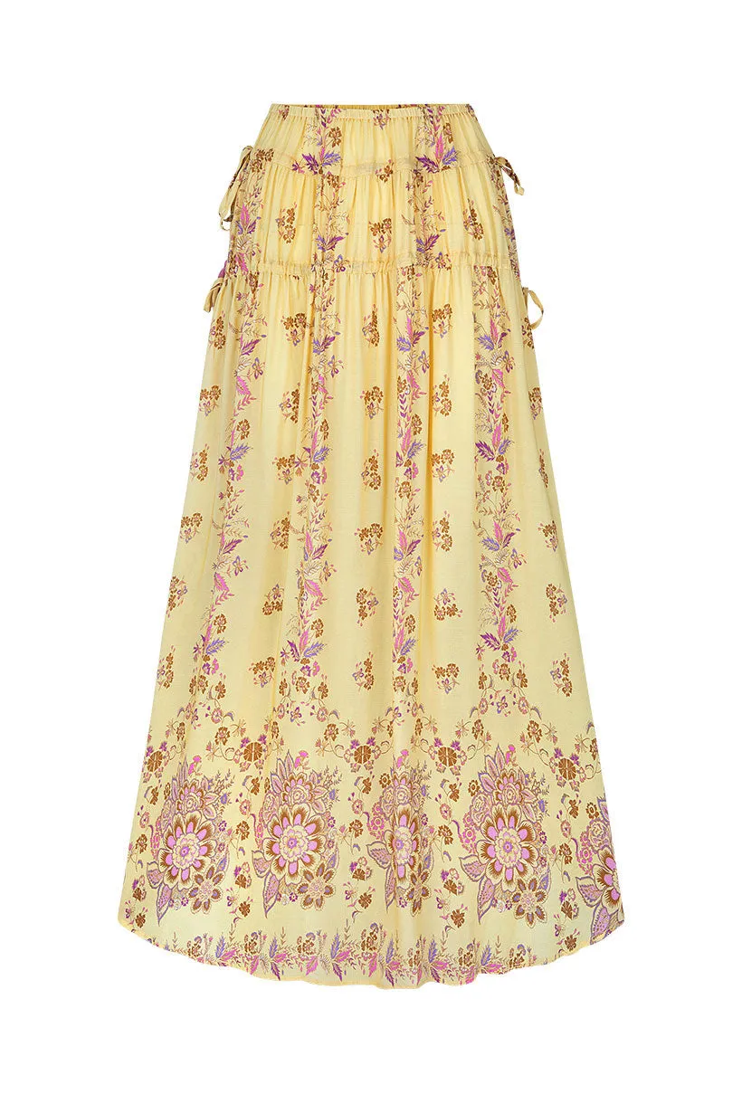 Spell Rebel Spirit Tassel Maxi Skirt - Daffodil