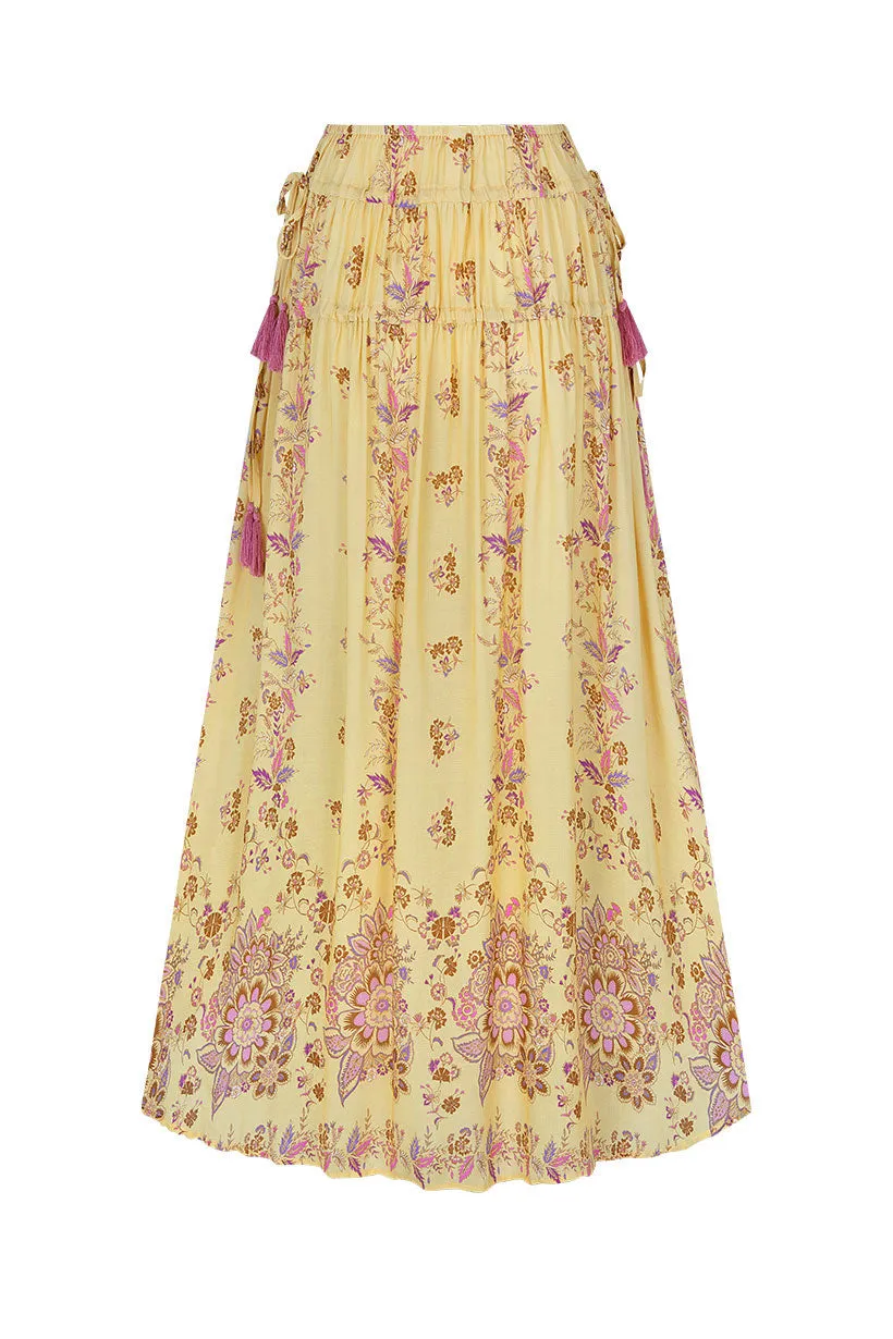 Spell Rebel Spirit Tassel Maxi Skirt - Daffodil