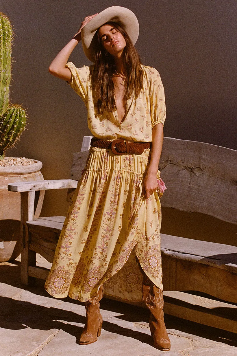 Spell Rebel Spirit Tassel Maxi Skirt - Daffodil