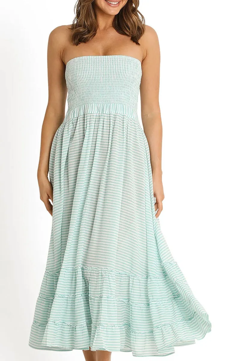 Summer Stripe Sunshine Maxi Moss
