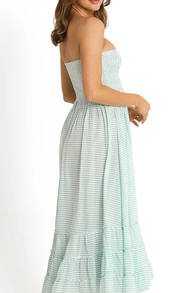 Summer Stripe Sunshine Maxi Moss