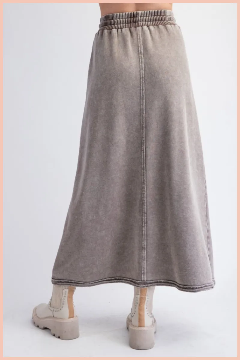 Terry Knit Maxi Skirt