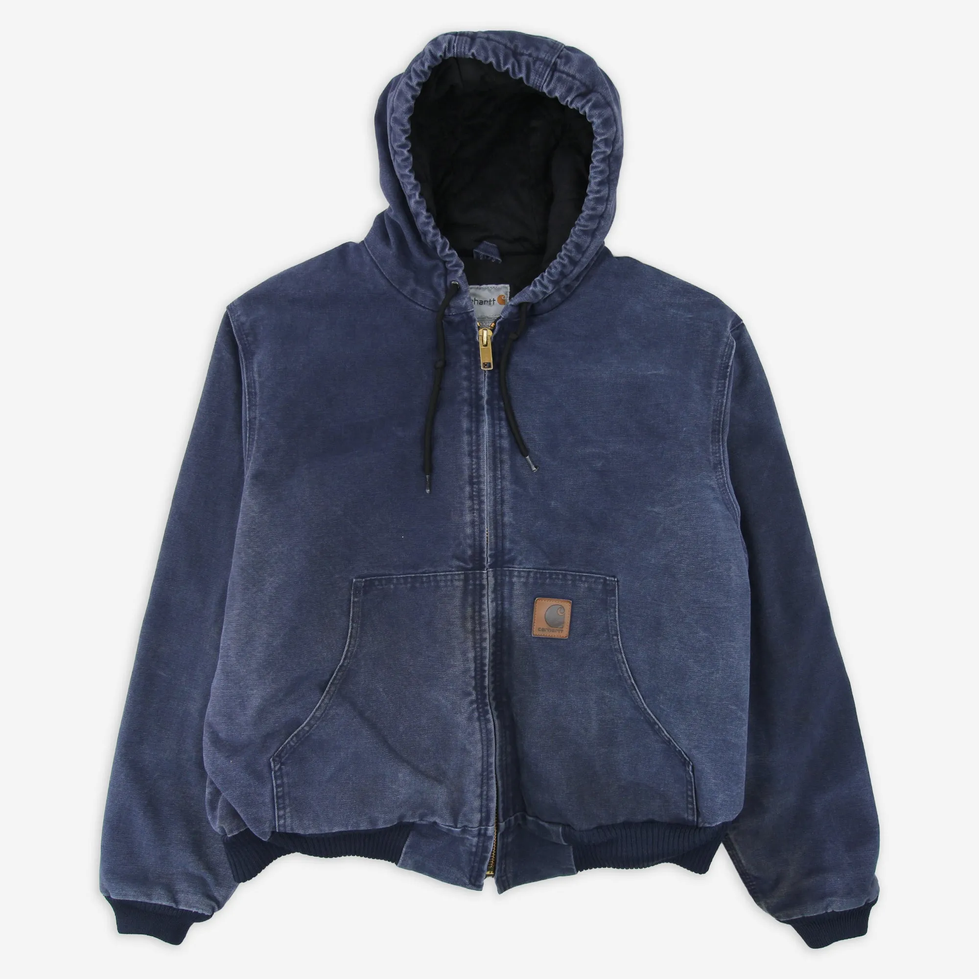 Thrashed Blue Carhartt 376-20 Quilted Flannel Lined Active Jacket Large
