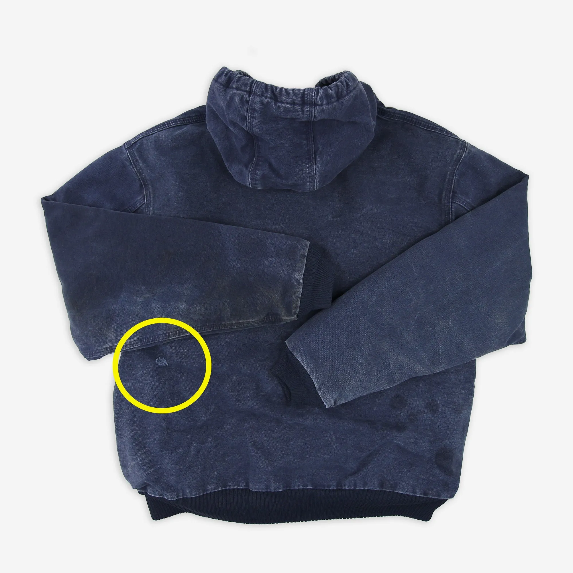 Thrashed Blue Carhartt 376-20 Quilted Flannel Lined Active Jacket Large