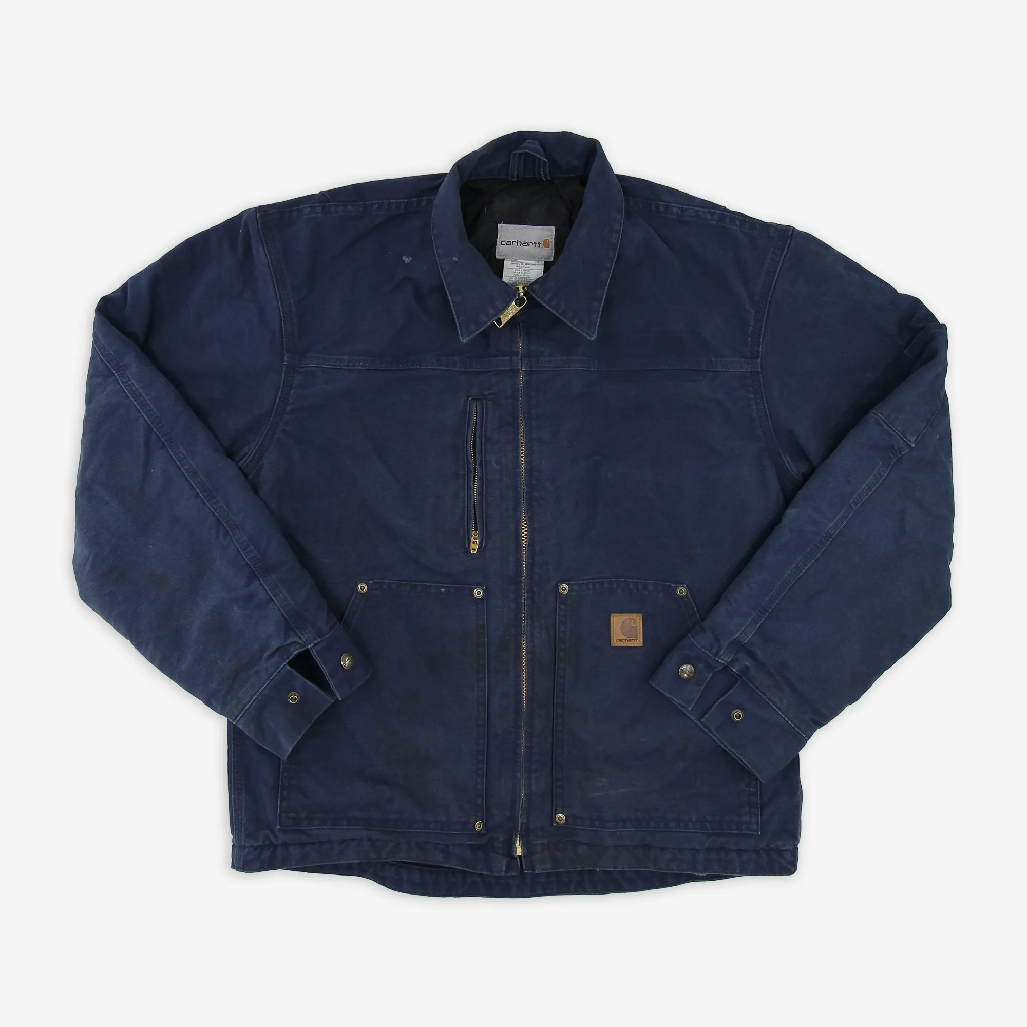 Thrashed Carhartt 378-20 Quilted Nylon Lined Work Jacket Medium