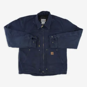 Thrashed Carhartt 378-20 Quilted Nylon Lined Work Jacket Medium