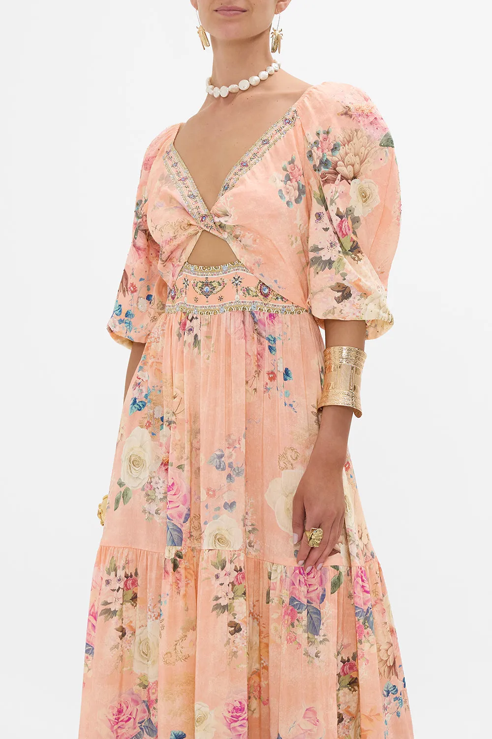 TIERED PUFF SLEEVE DRESS THE JEWELLERY PALACE