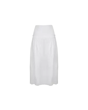 TRULLI SKIRT WHITE LINEN