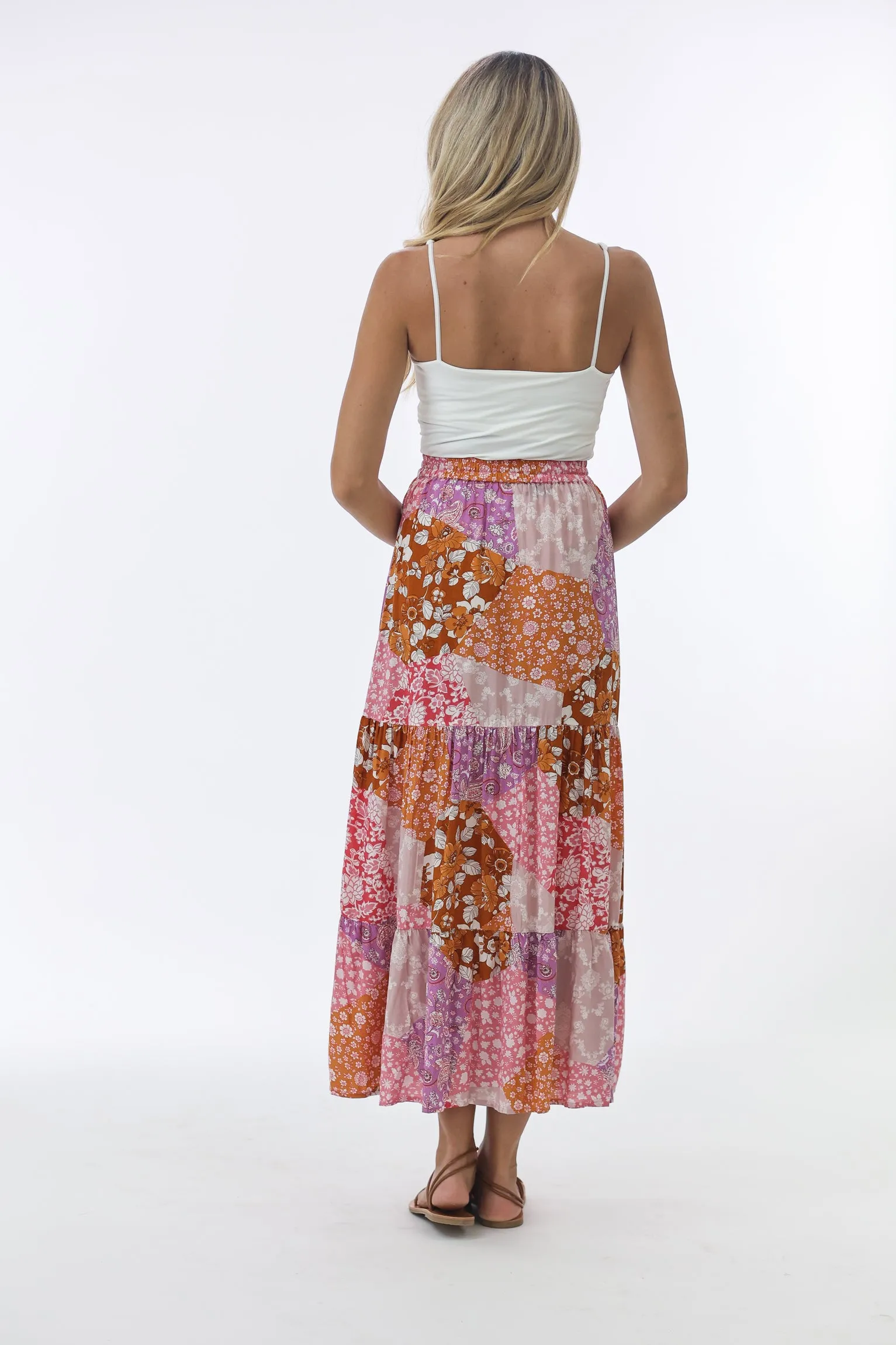 Tulum Maxi Skirt in Patchwork