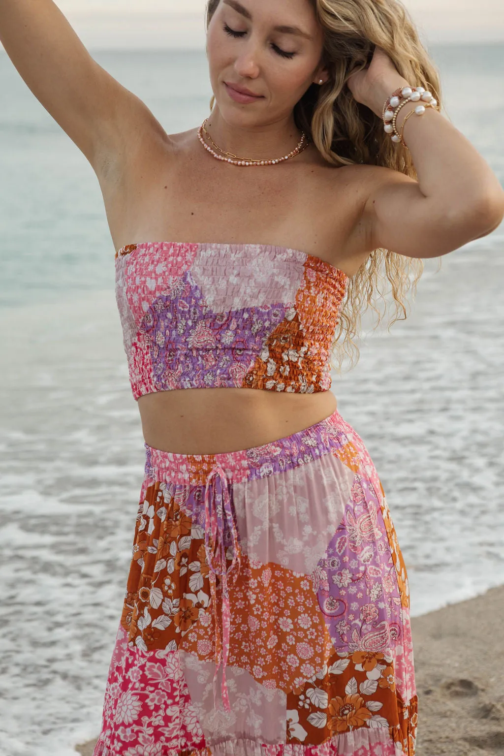 Tulum Maxi Skirt in Patchwork